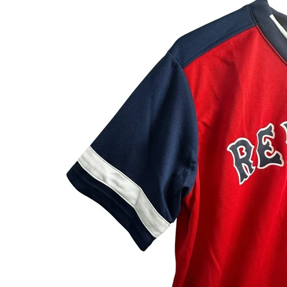 MLB Genuine Merchandise - Boys Boston Red‎ Sox V-Neck Jersey Shirt - XL (16/18) - Picture 2 of 7